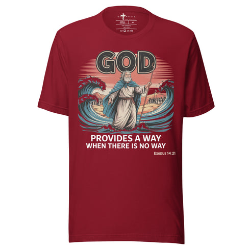 God Provides a Way Christian Bible Verse T-Shirt